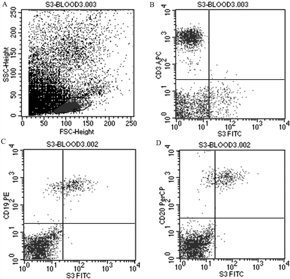 Antibody for resisting human CD79a extracellular terminal protein, coding gene and application