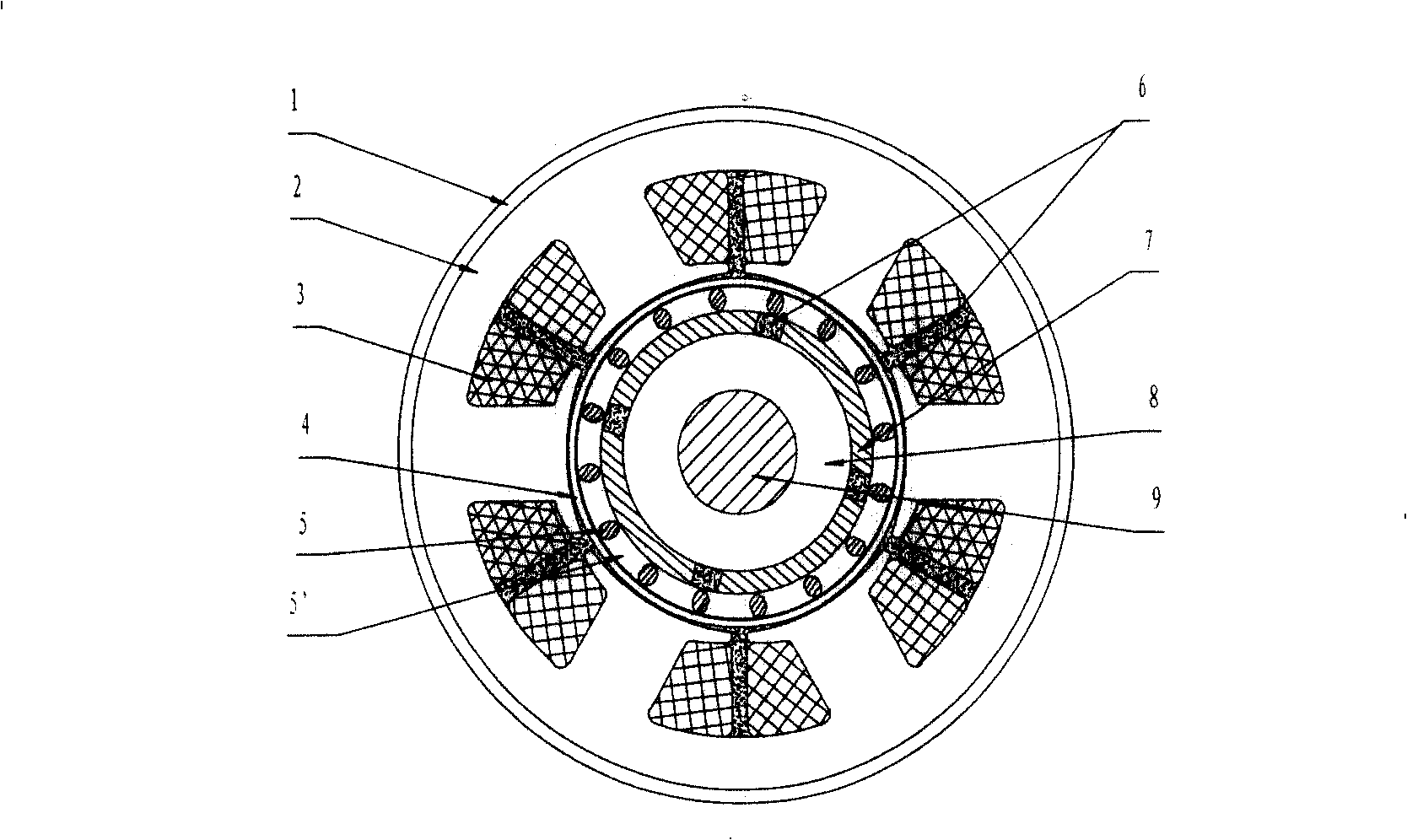 Alternating current permanent-magnet water-submersible electric machine