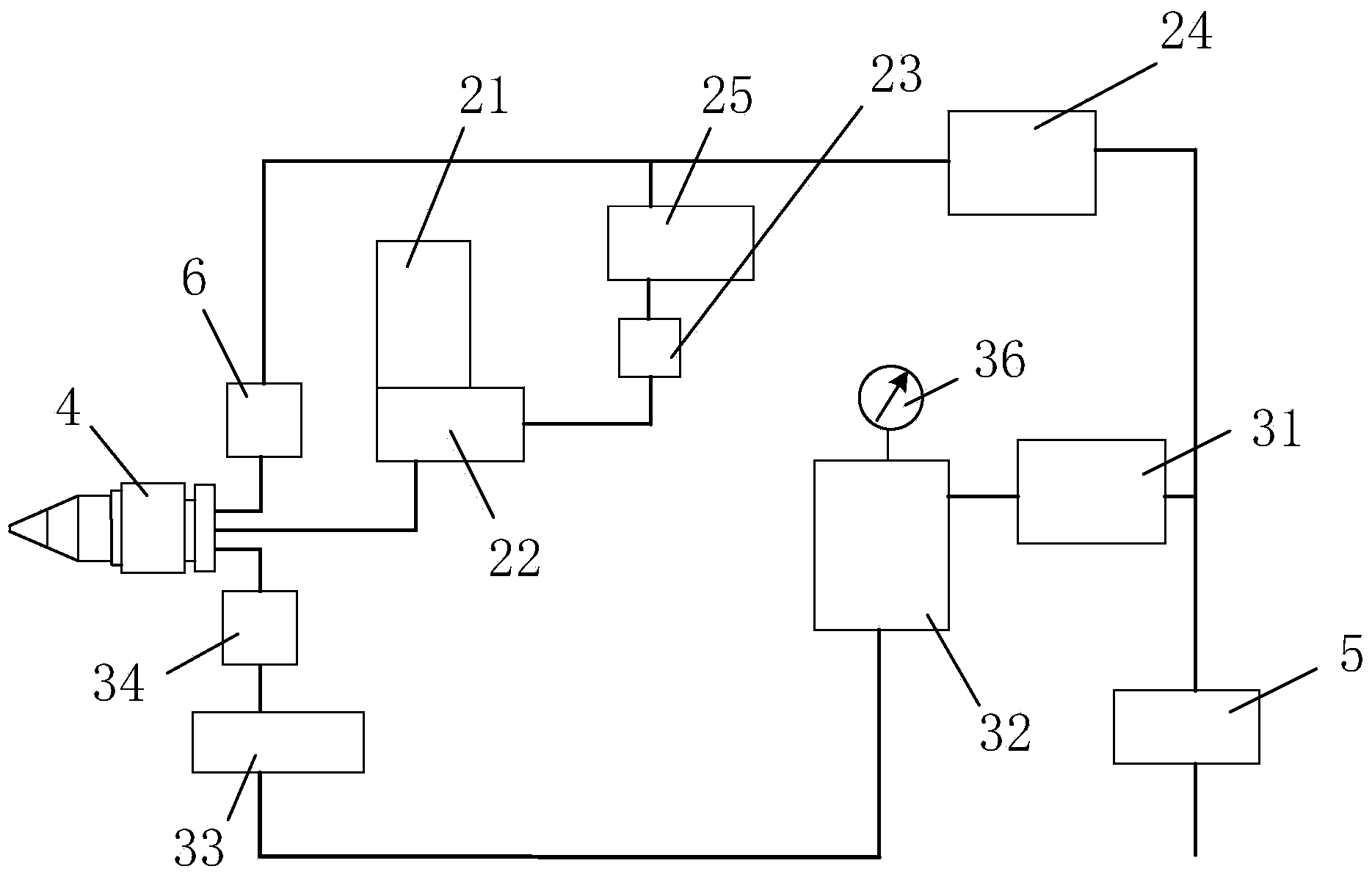 Oil water gas three-phase energy-saving minimal quantity lubrication system