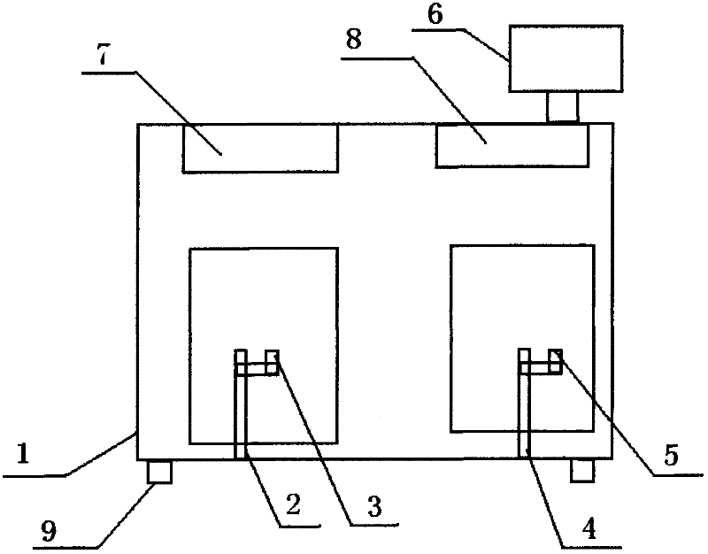 A LED display module detection device and detection method thereof