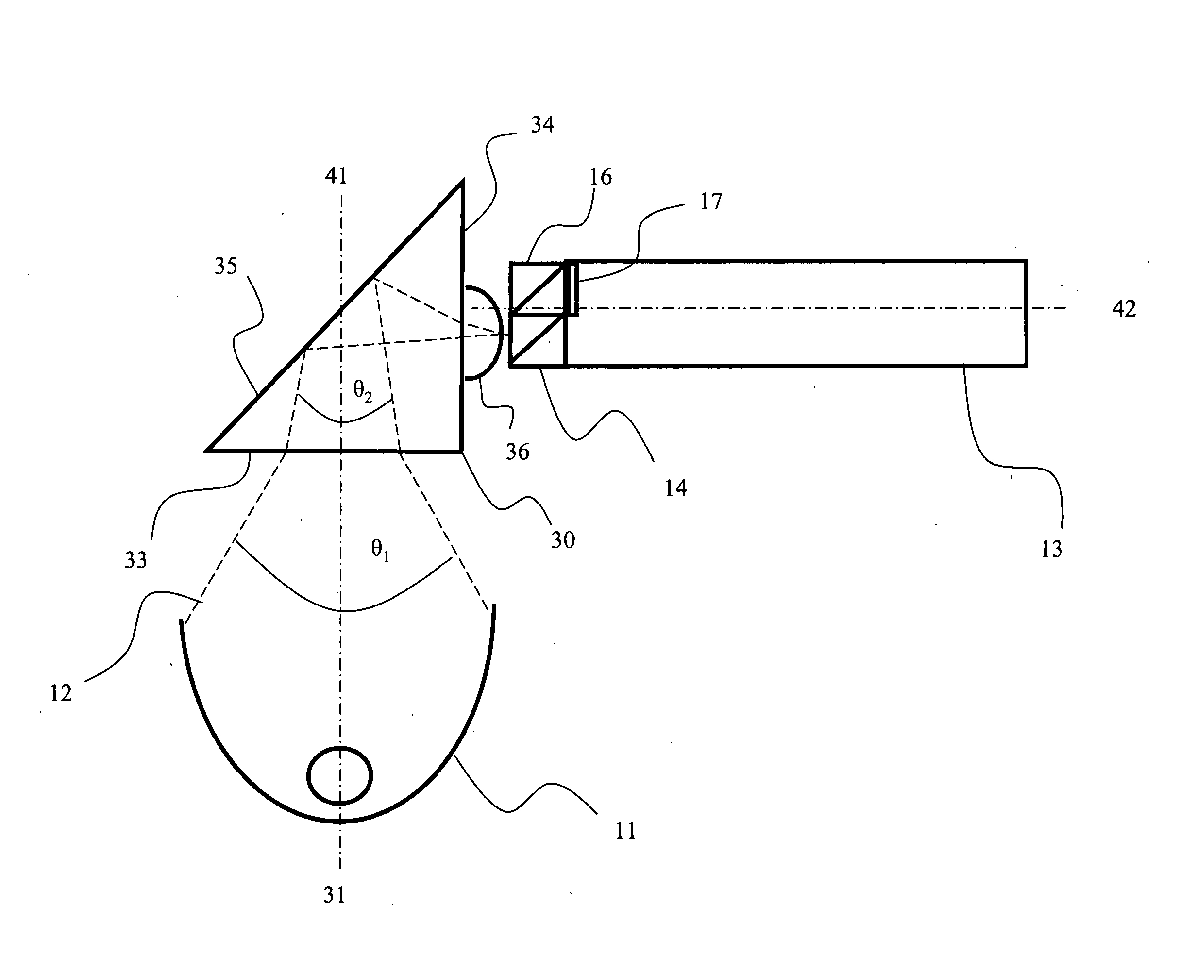 Folding converging light into a lightpipe