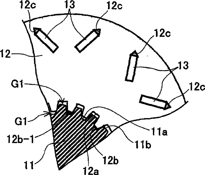 Rotor core and method of fastening rotor core and rotary shaft