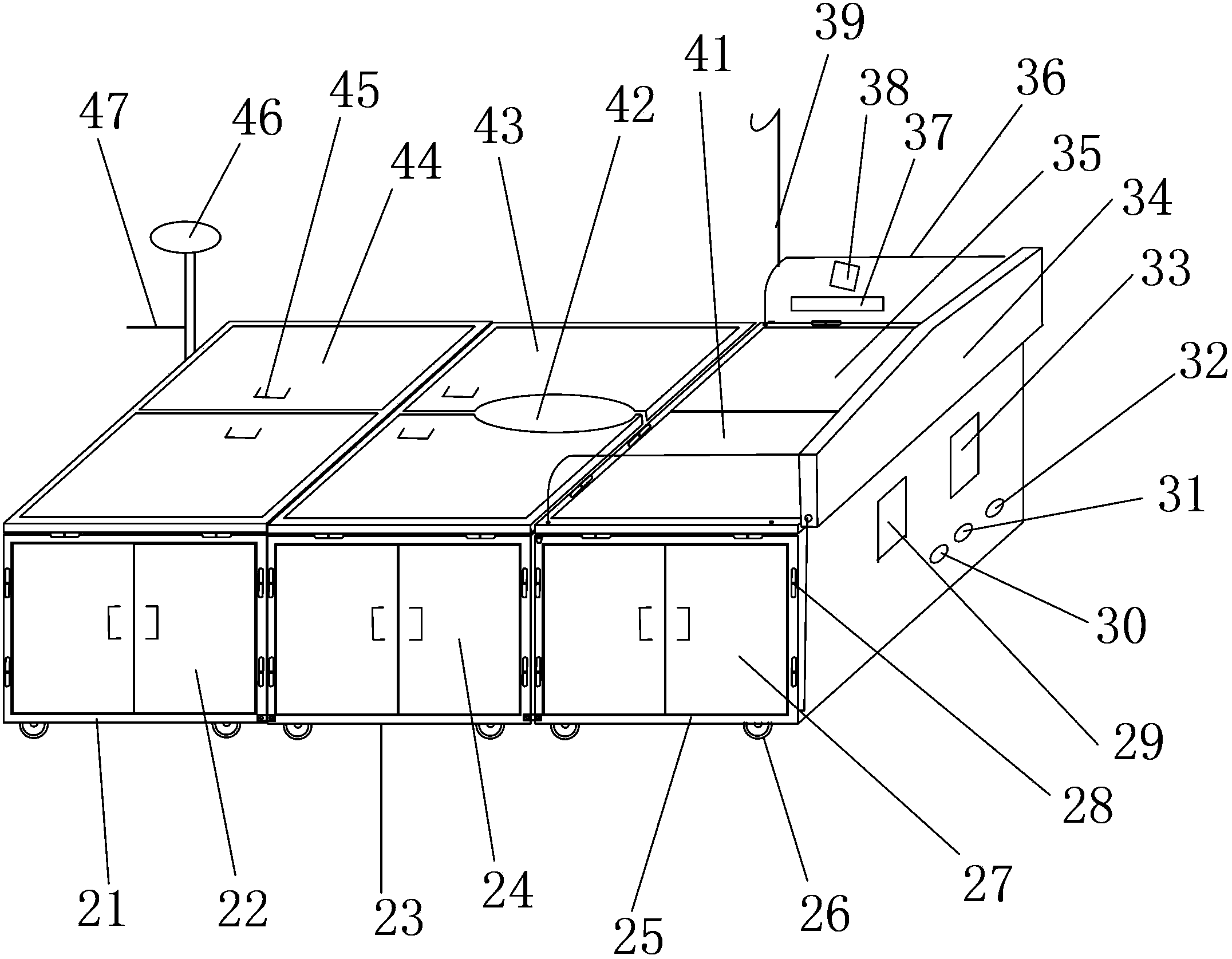 Box-type combined intelligentized multifunctional special-nursing hospital bed