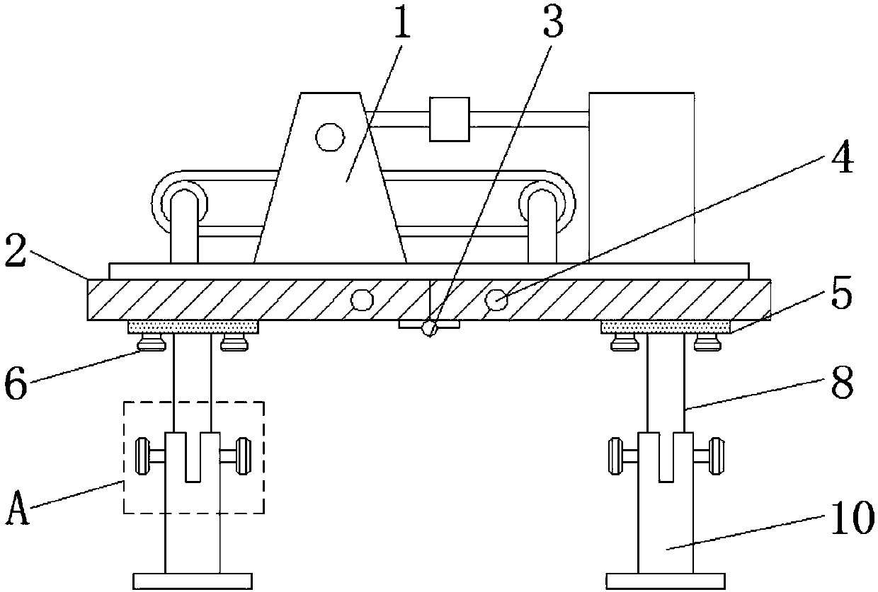 Detachable industrial 3D simulation machine tool structure with height capable of being adjusted conveniently