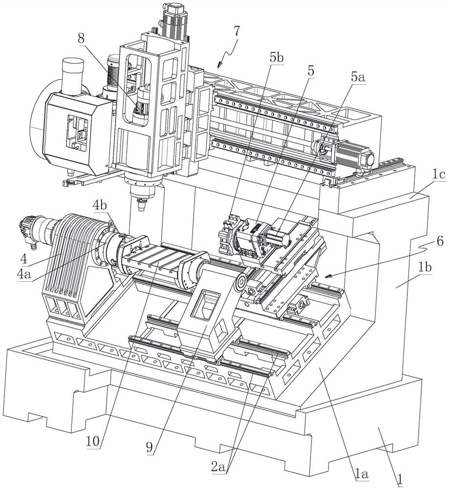 Turning and milling integrated machining machine tool