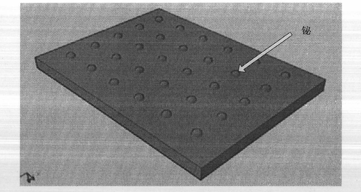 Production and detection method of plated bismuth gold micro-array electrode for detecting heavy metals