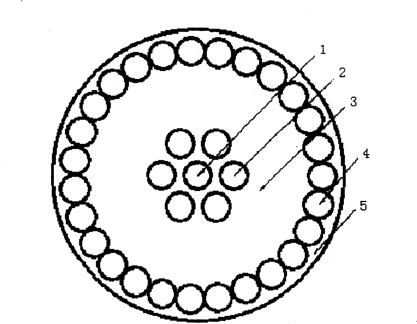 Self organizing coherent optic fiber wave guide and its producing method