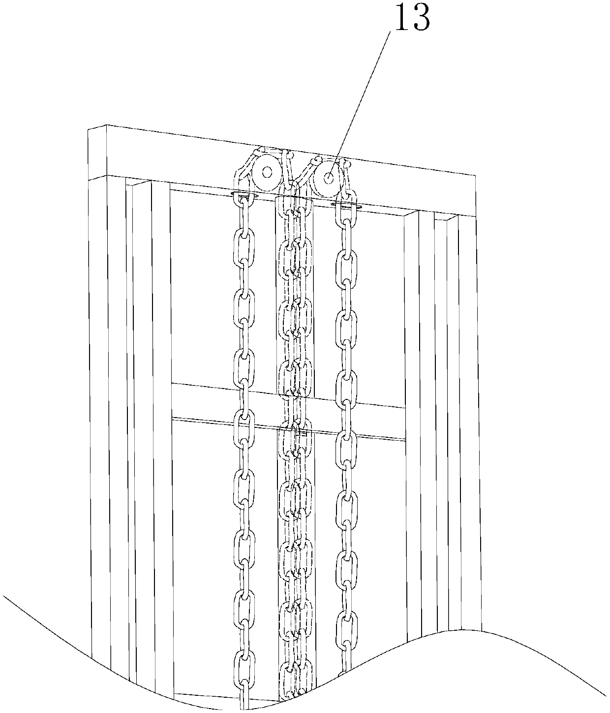 Anti-derailing safety protection device used for construction lift