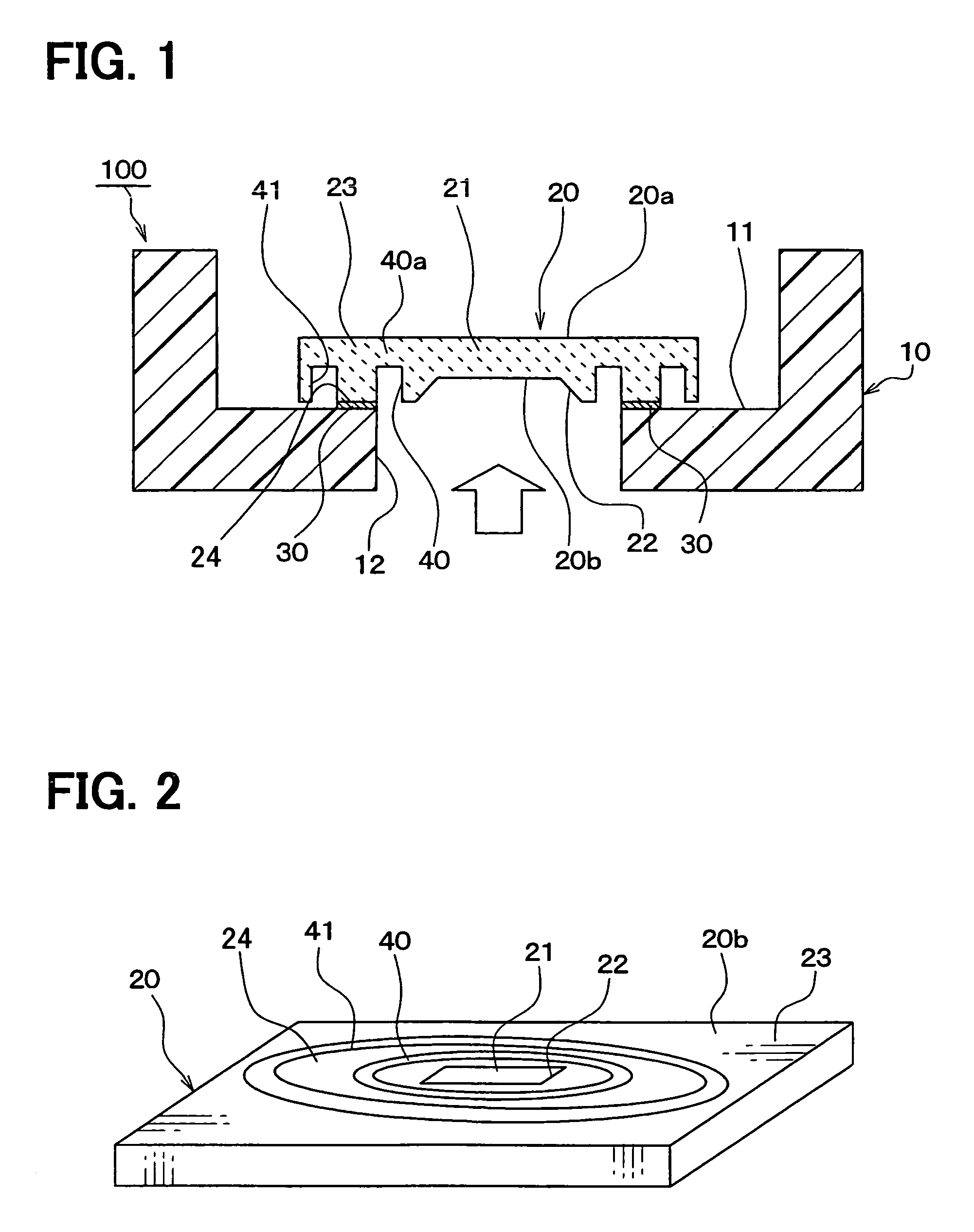 Pressure sensing element and sensor incorporating the same