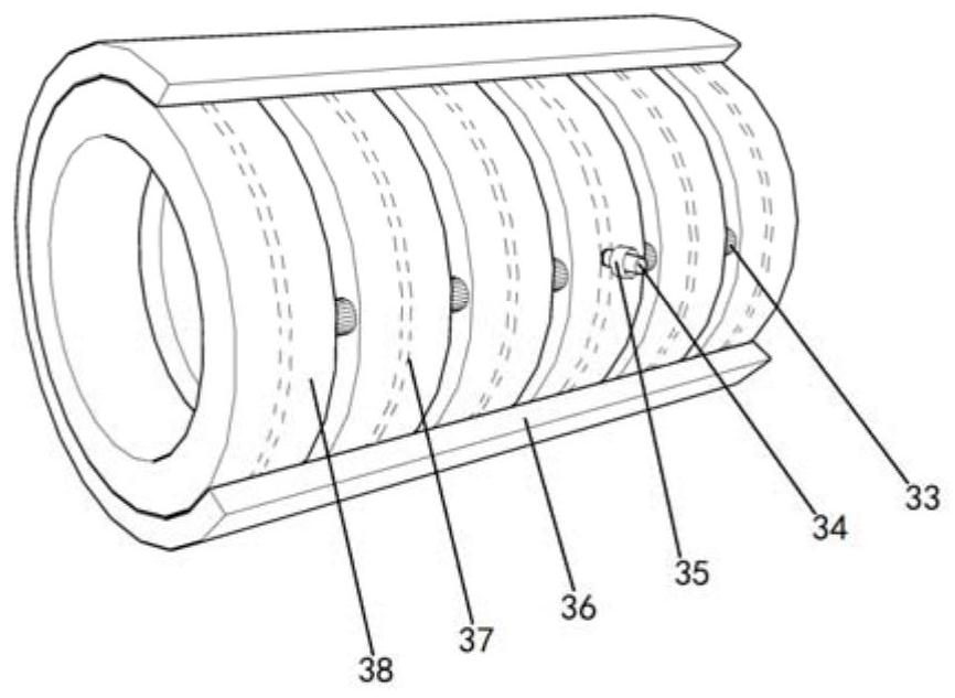 Device for indirectly measuring lymphedema by air bag compression degree