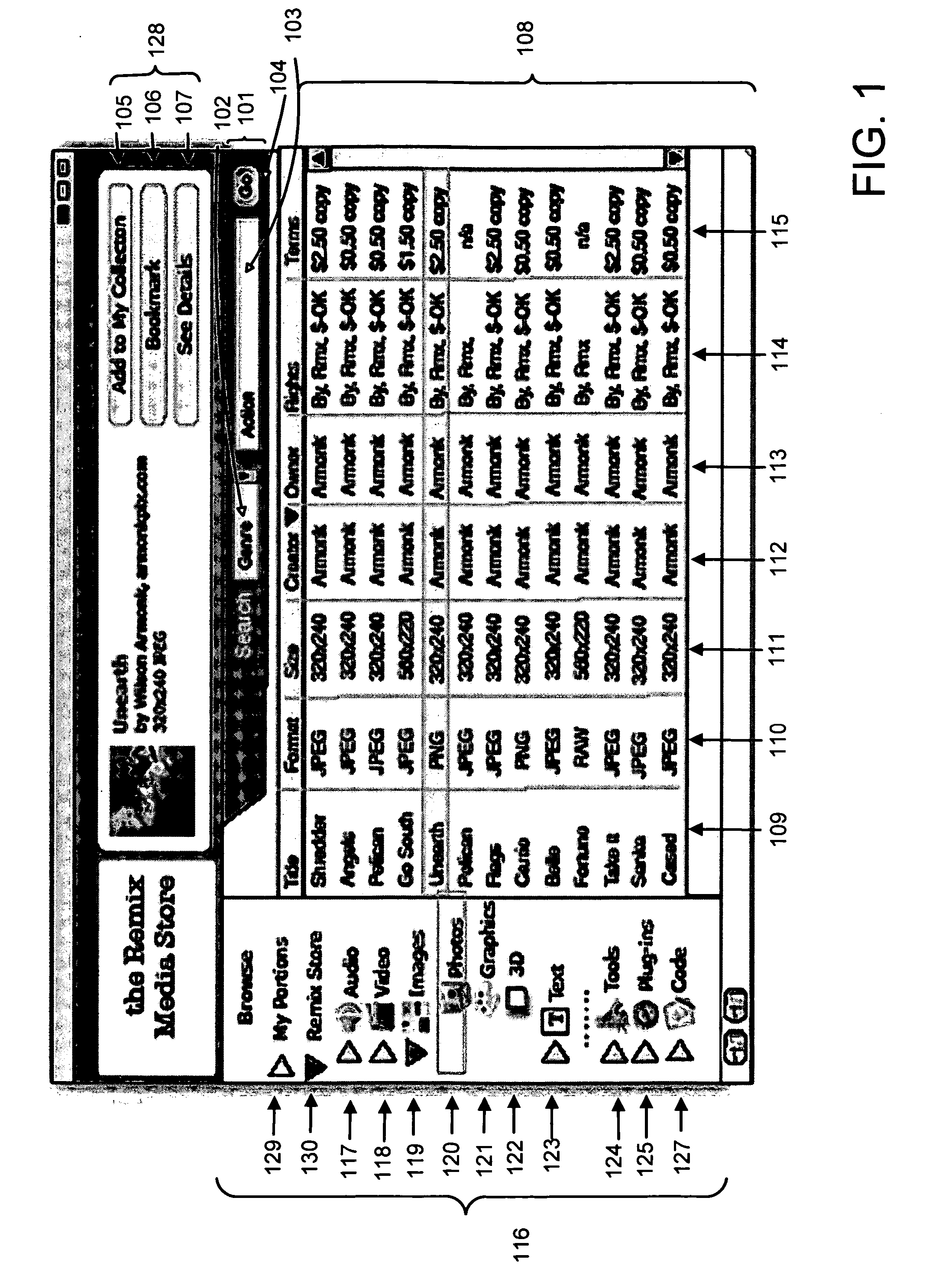 Method of searching for media item portions