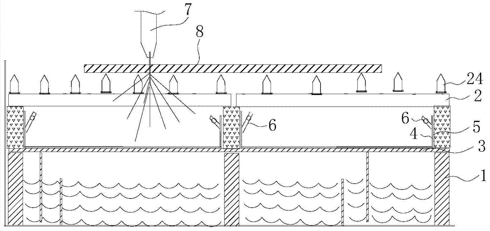 Plasma water bed cutting platform components