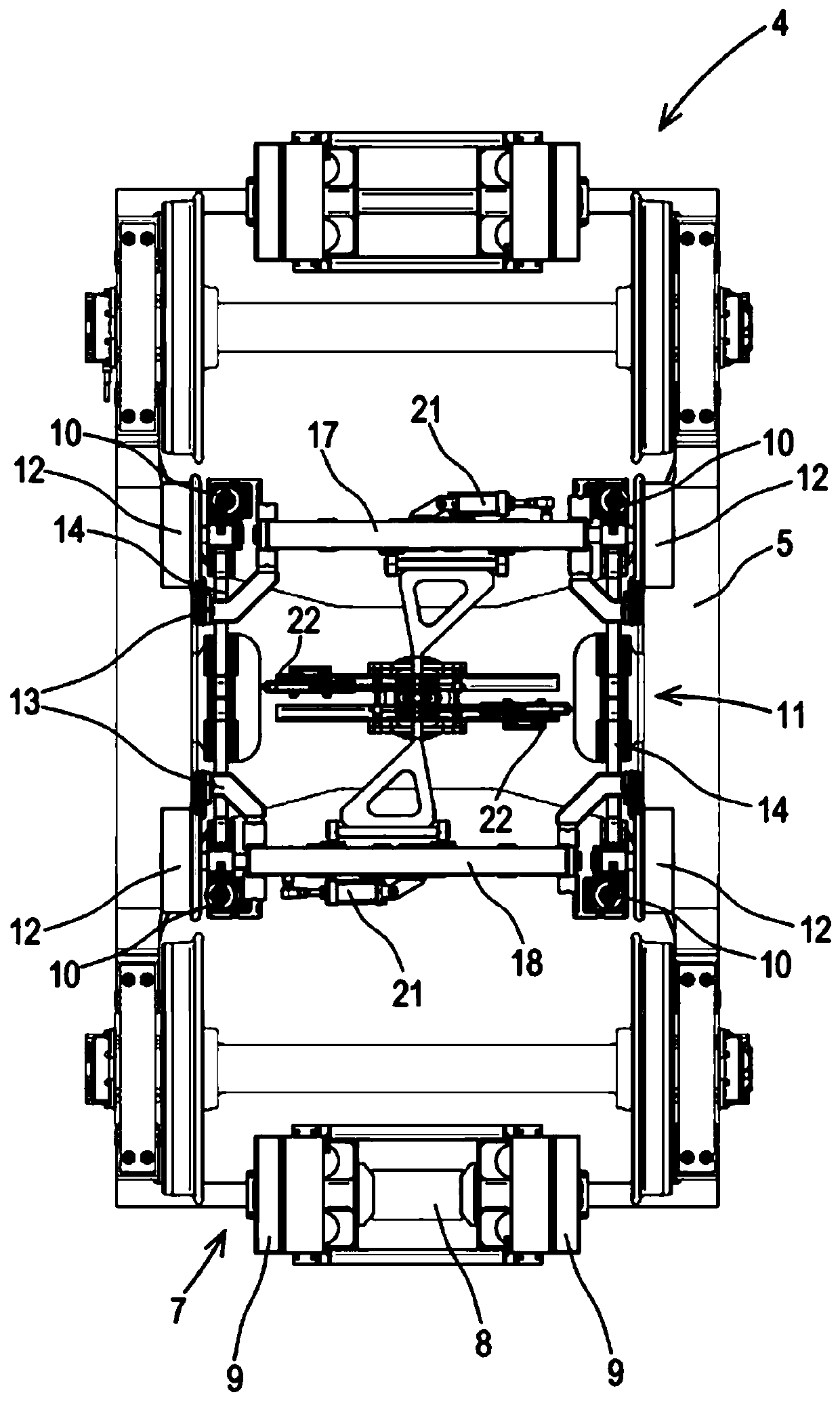 Track-measuring vehicle and method for recording track geometry