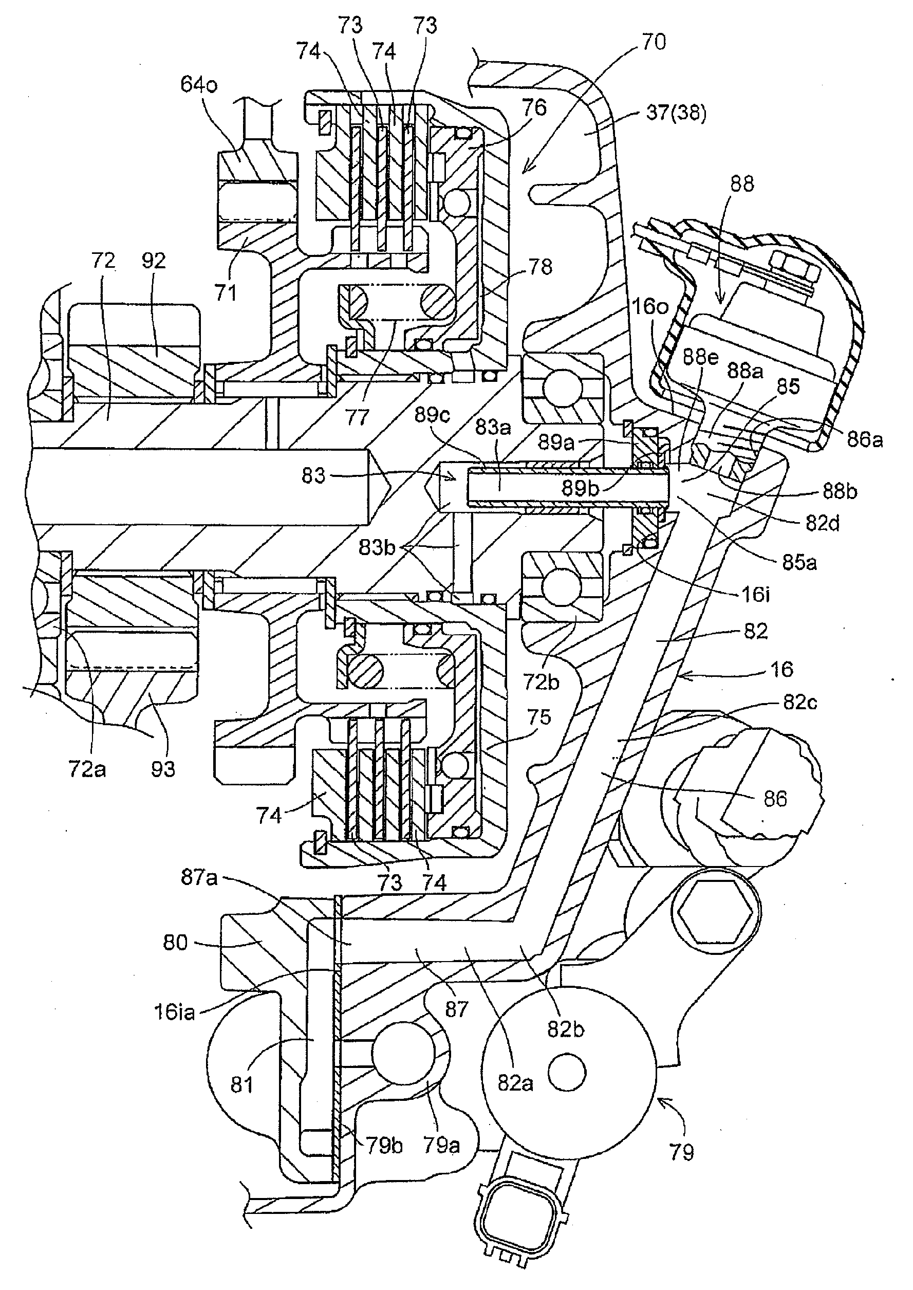 Oil passage forming member fitted with hydraulic pressure sensor