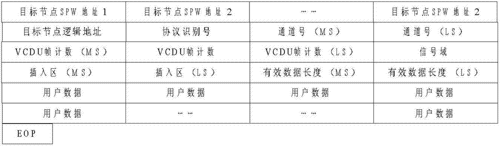 Virtual channel based SpaceWire network transmission and processing