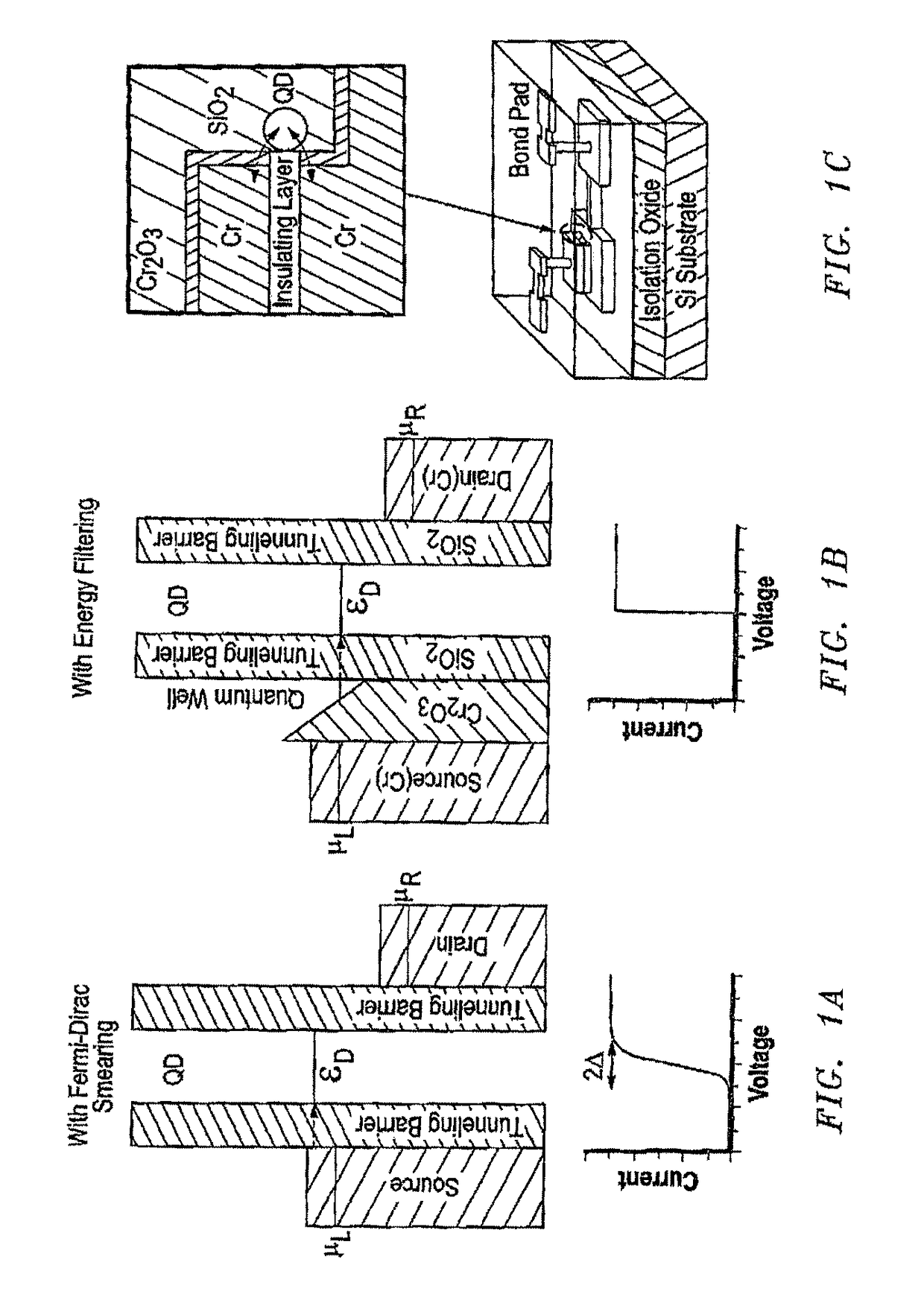 Energy-filtered cold electron devices and methods