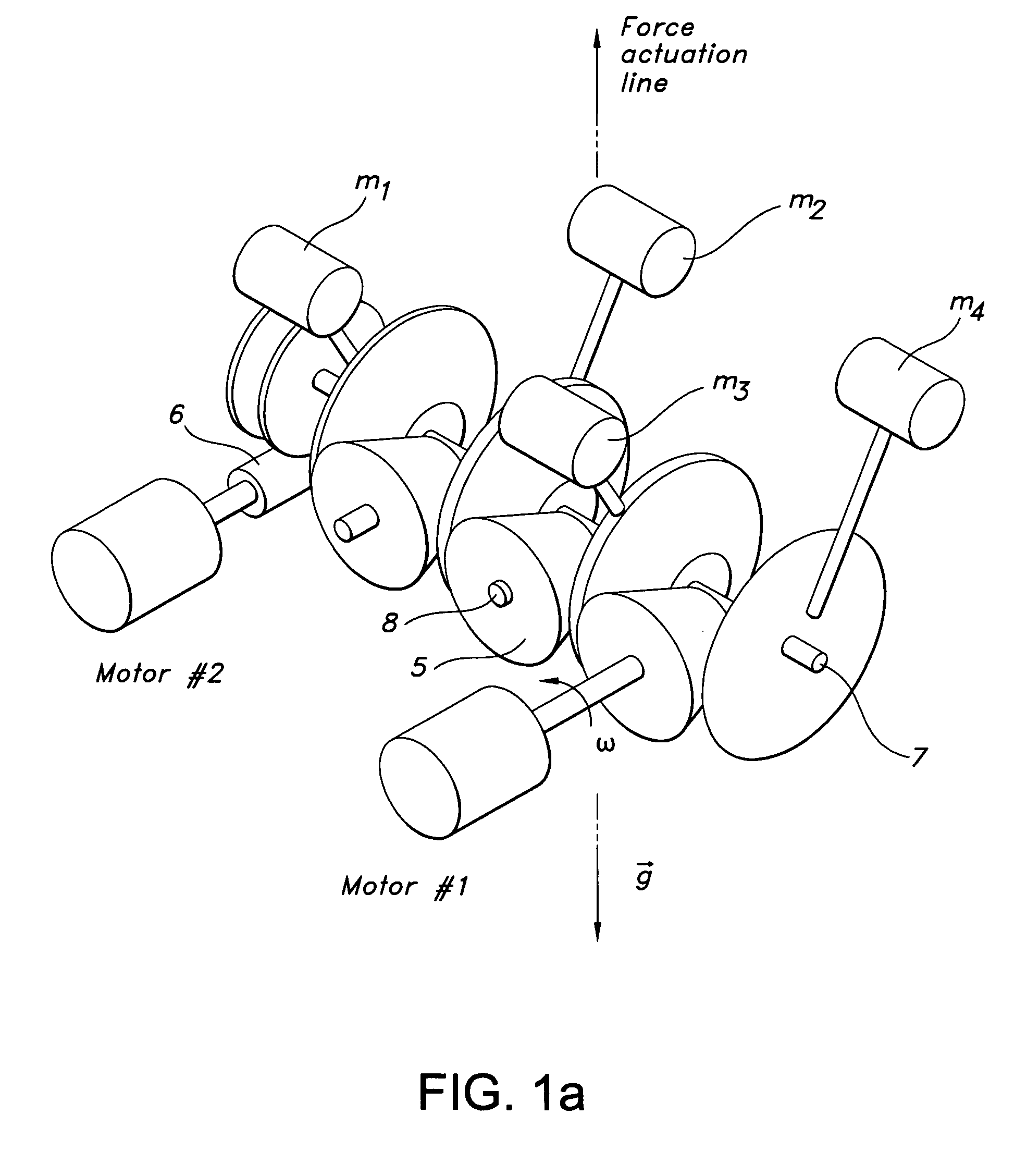 Actively controlled harmonic force generator