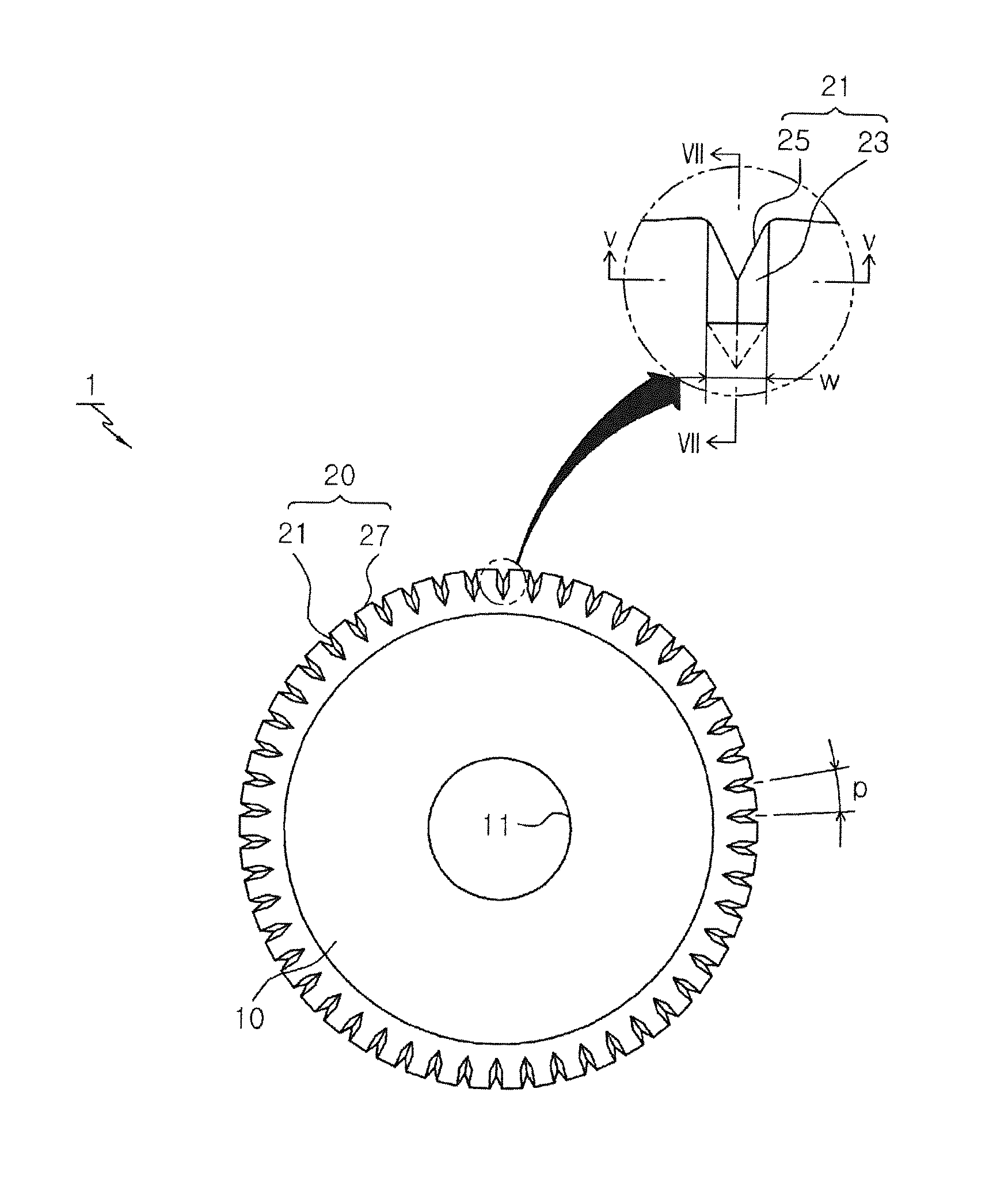 Scribing wheel having fine structure recess