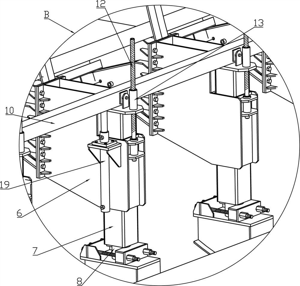 An arched self-supporting formwork for tunnel concrete construction and pouring