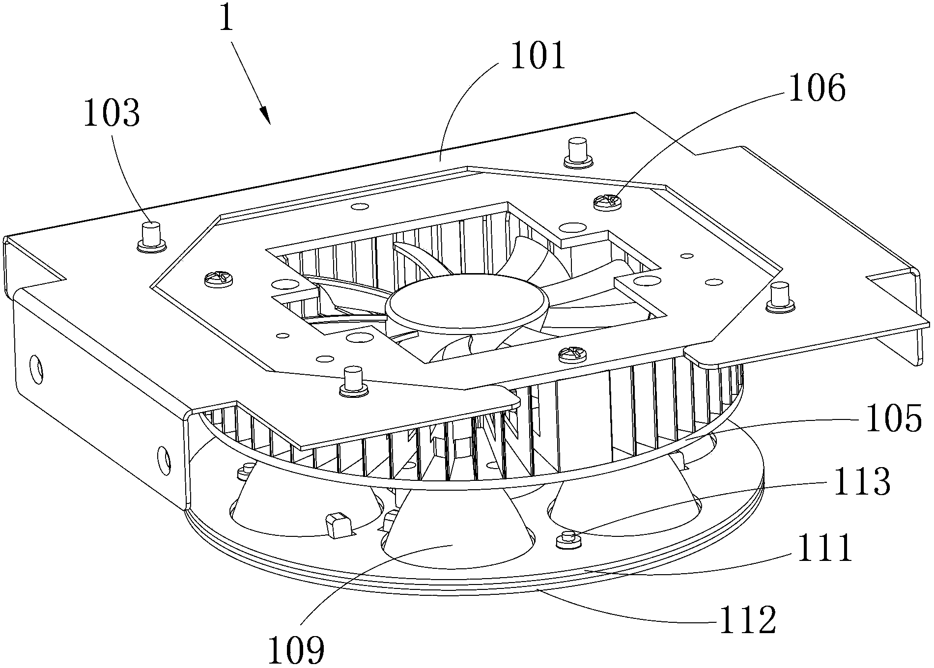 High-power light-emitting diode (LED) lamp with high heat radiating efficiency