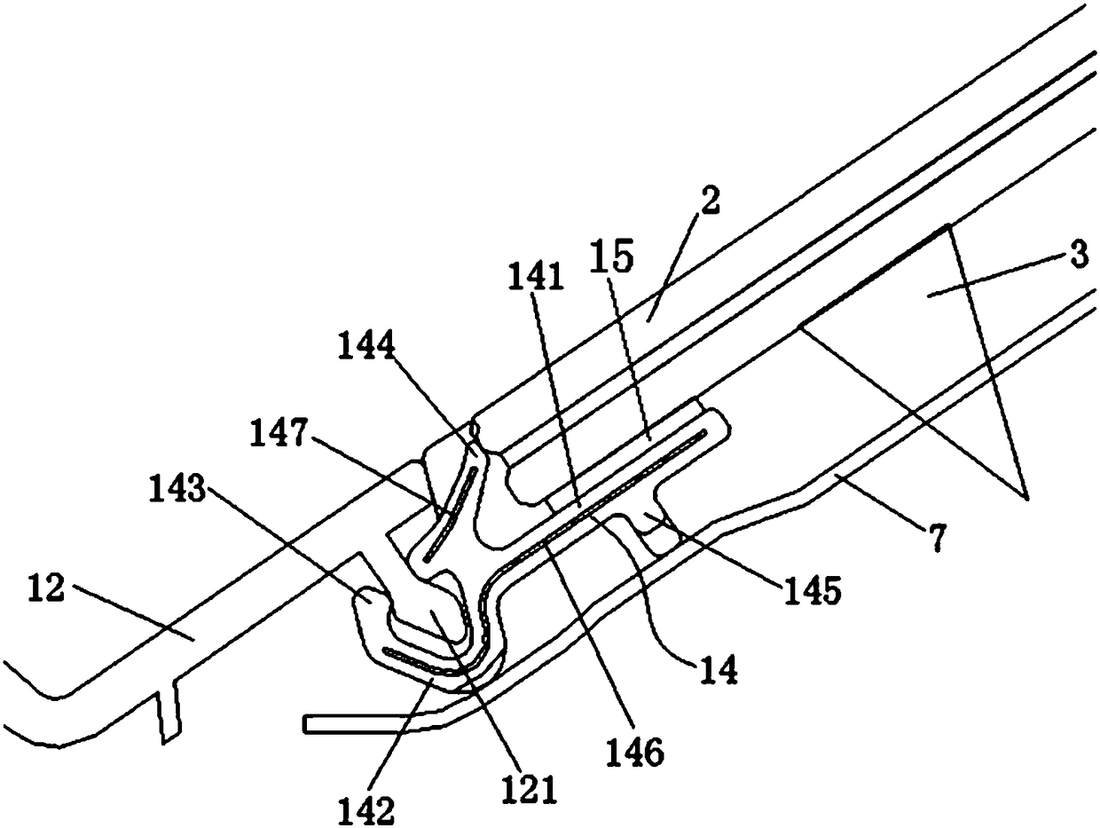 Lap joint structure of front windscreen