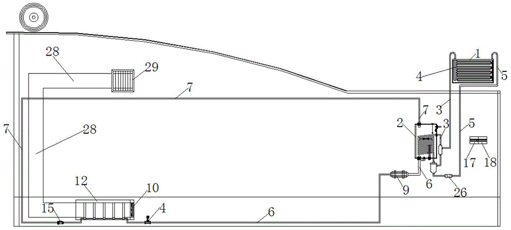 Constant-temperature heating system of solar greenhouse