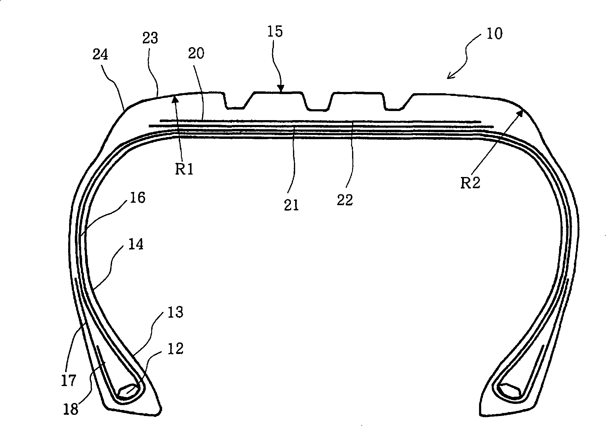 Pneumatic belt tire