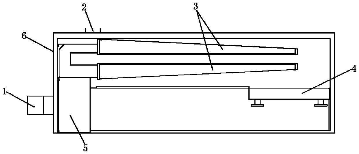 Oven structure of a stenter heat setting machine