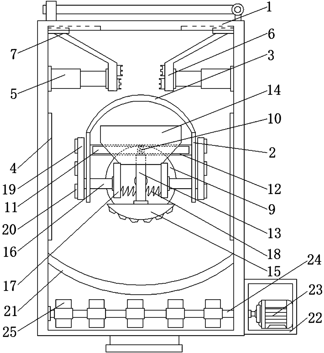 Cement block breaking machine with uniform breaking function