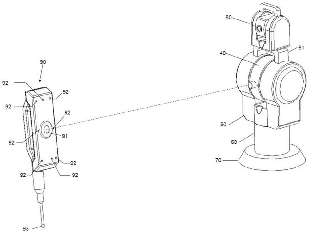 Six-degree-of-freedom spatial coordinate position and attitude measurement device