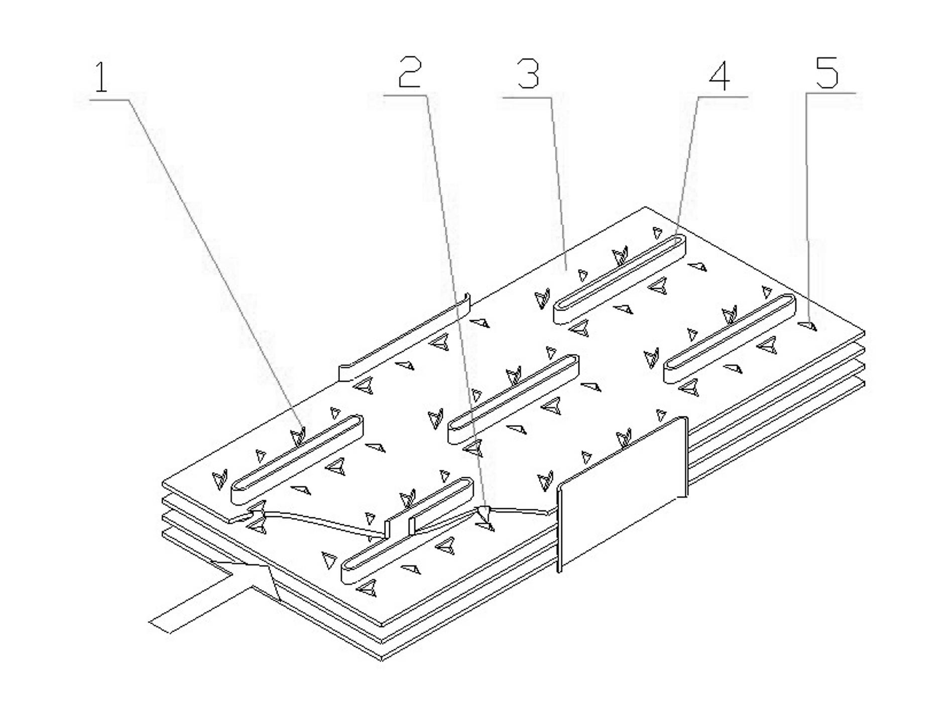 Flat tube-fin heat exchanger with double-side vortex generator