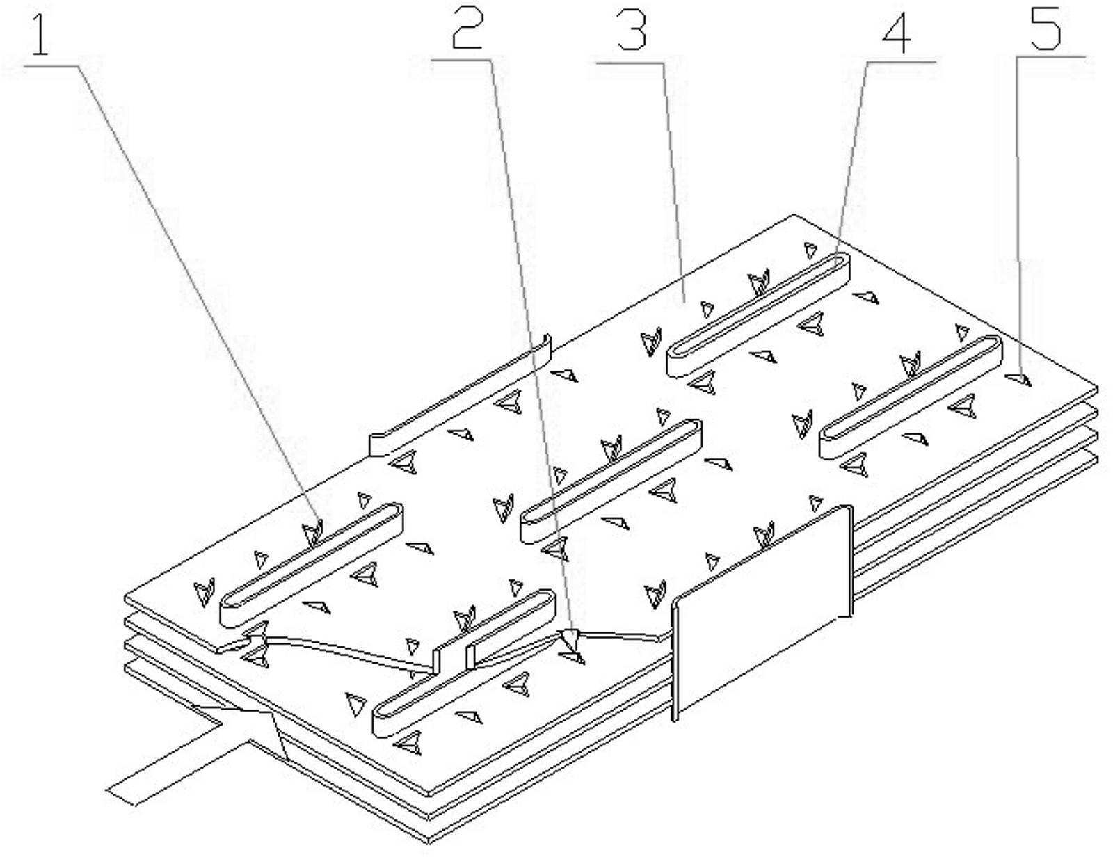 Flat tube-fin heat exchanger with double-side vortex generator