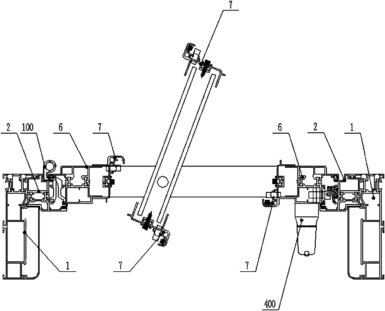 Double-opened multifunctional protective window