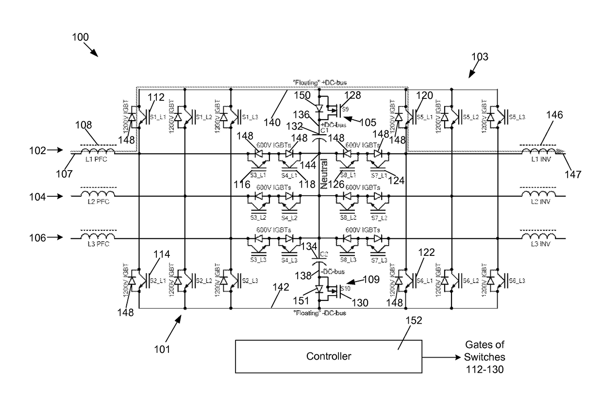 3-level power topology