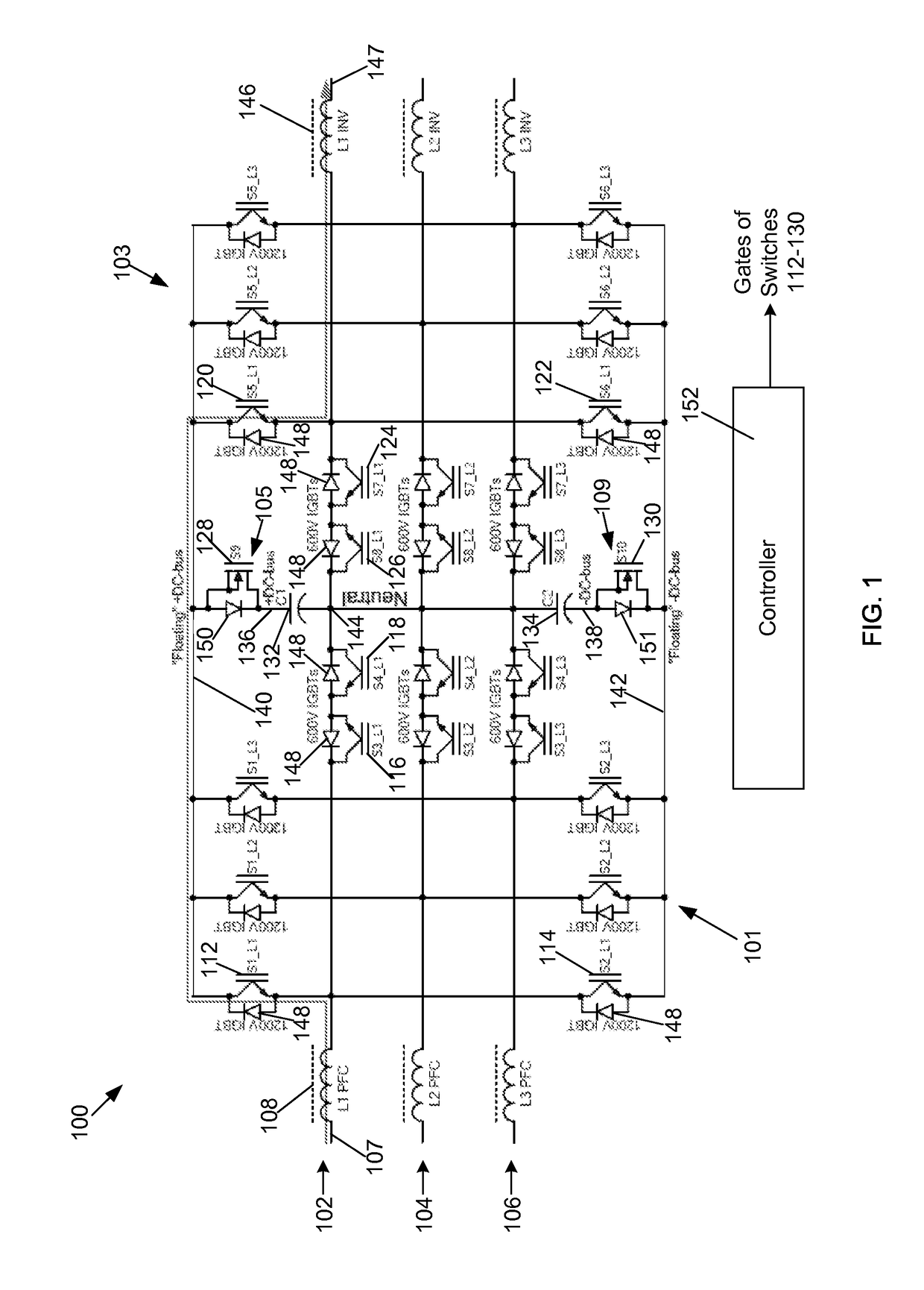 3-level power topology