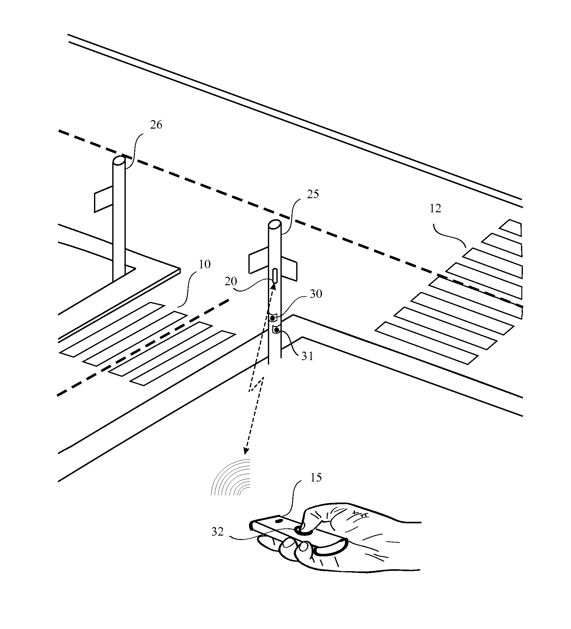 Wireless push button device for pedestrian crosswalk signal system