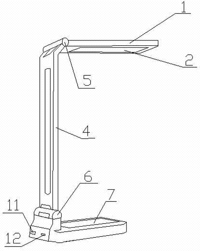 Multifunctional light-emitting diode (LED) desk lamp capable of cycling power generation