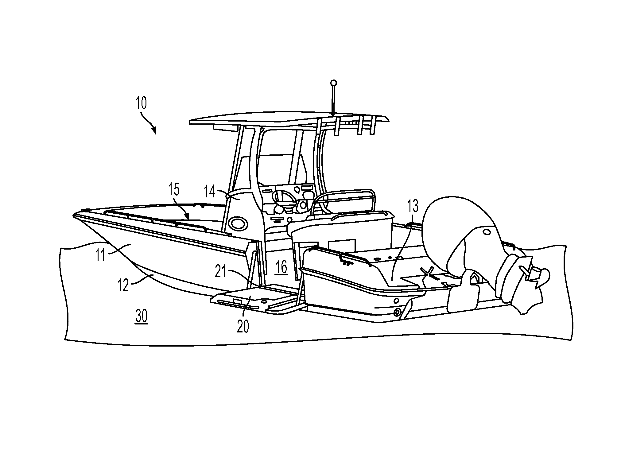 Marine vessel dive patio