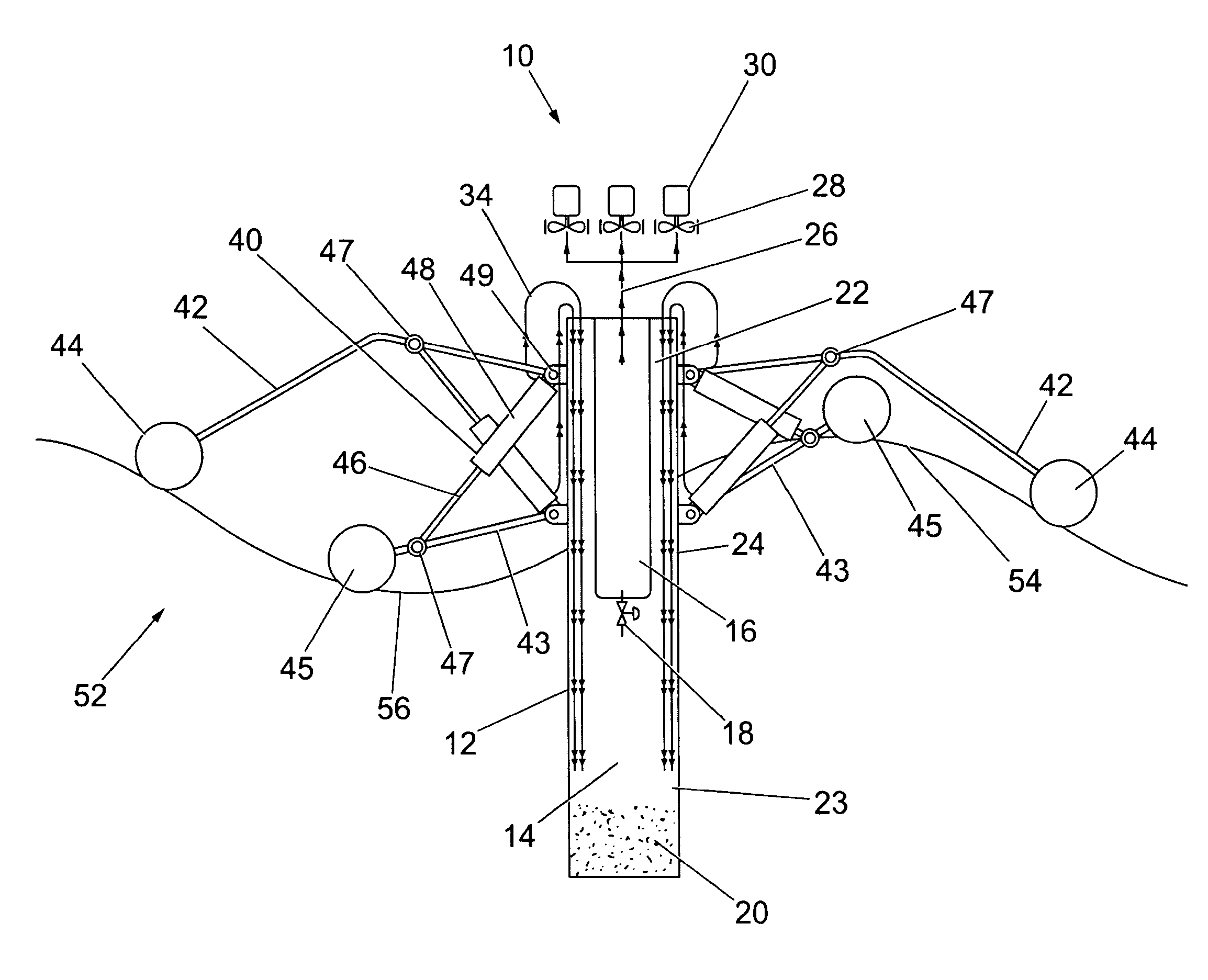 Method and apparatus for energy generation from wave motion