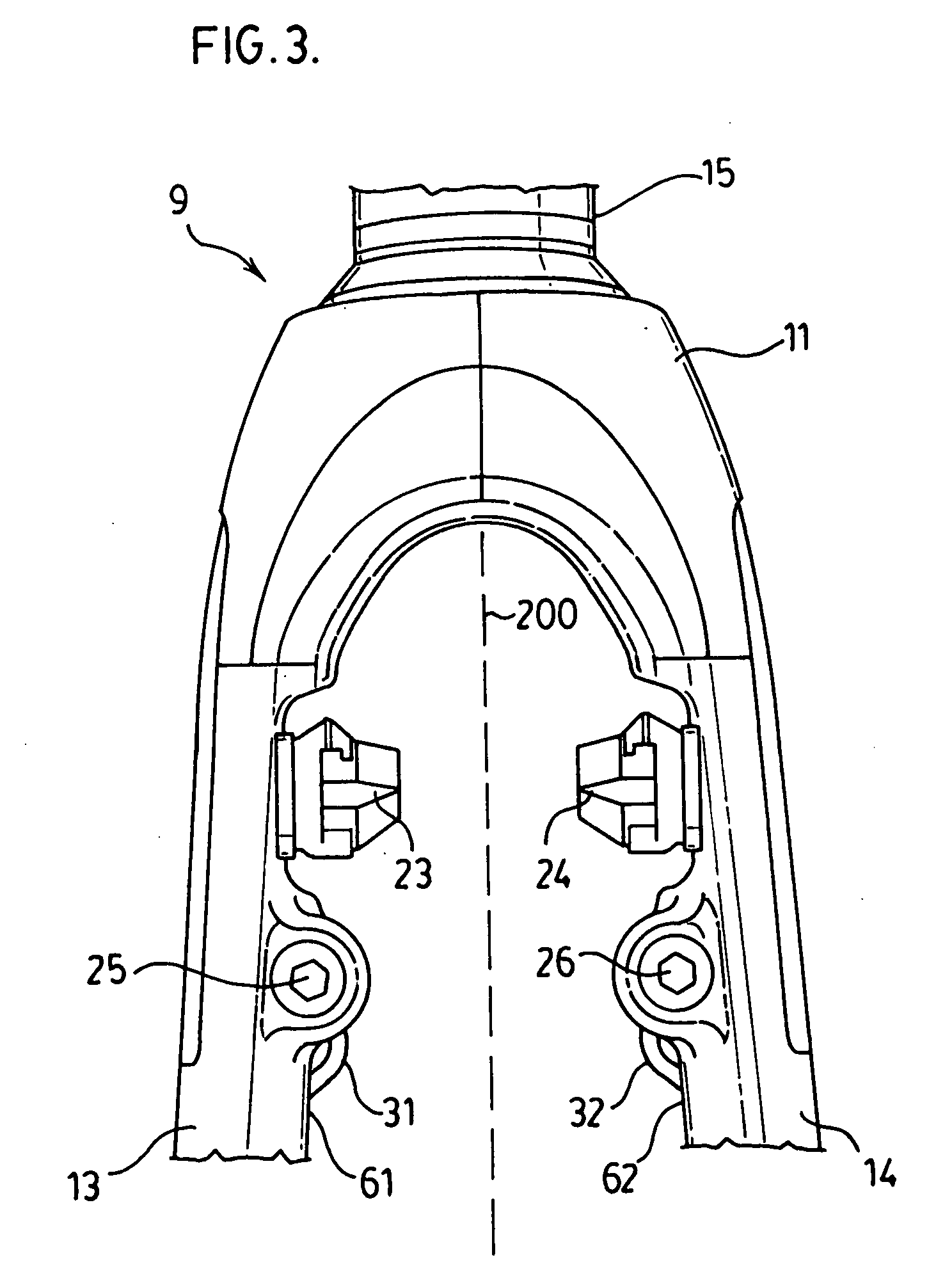 Fork with integrated braking system