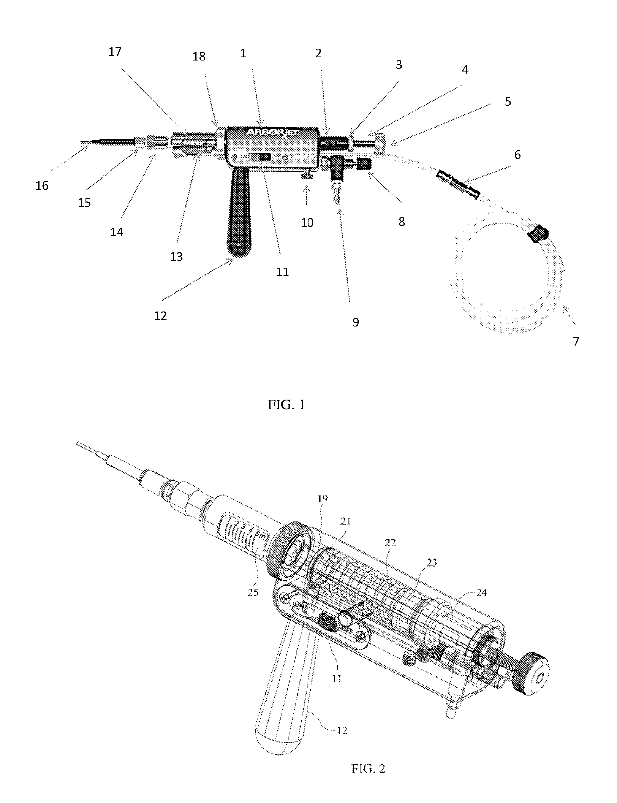 Hand-held miniature automatic tree injection device