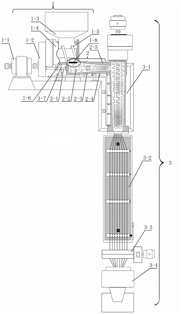 Waste GMT material recycling granulation method for vehicle and special device thereof