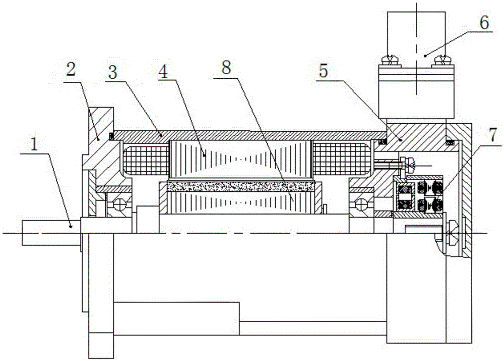 Low-voltage wide-speed adjustment permanent magnet synchronous motor