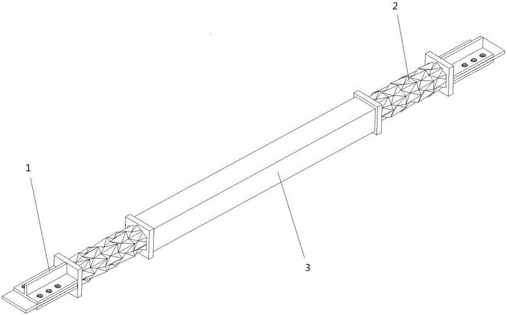 Buckling inducing brace with ends provided with annular pineapple-type induction units