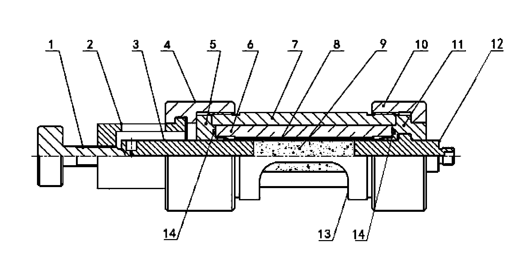 Visible rock core clamp