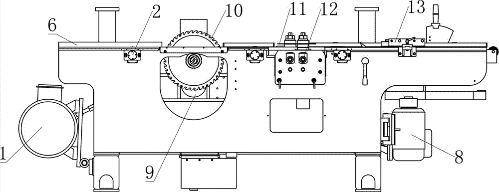 Three-axis sectioning multi-blade saw