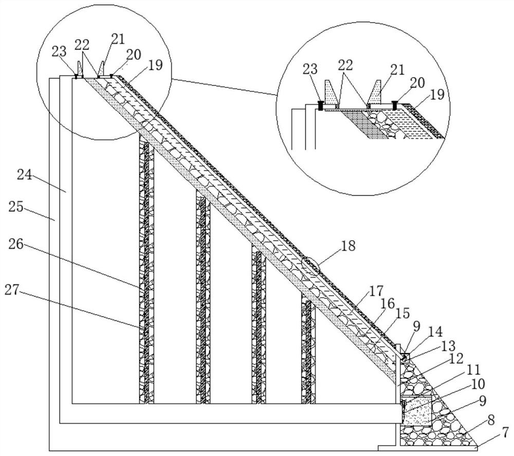 Water conservancy ecological slope protection structure and operation method thereof