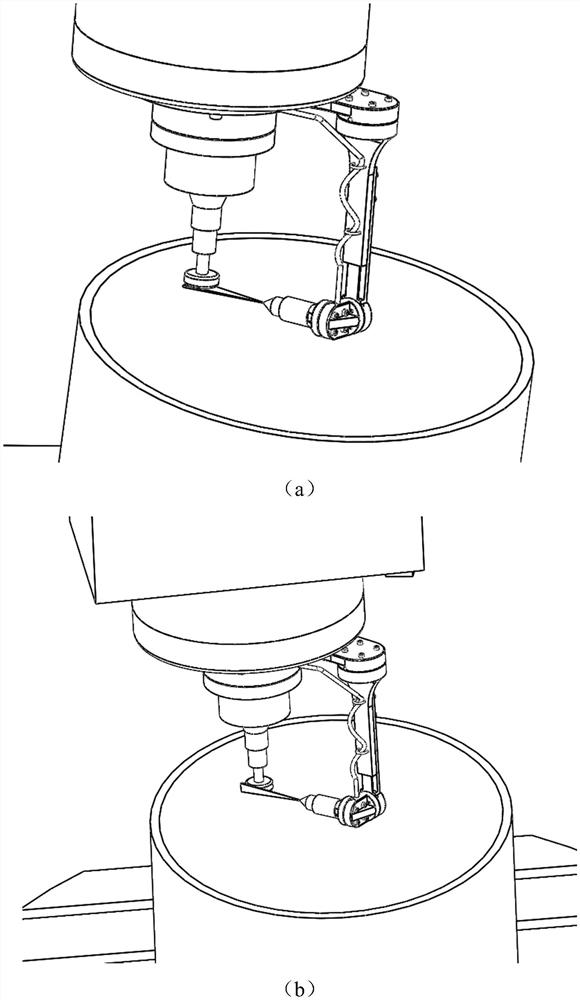 Laser composite ultrasonic auxiliary grinding machining unit and method suitable for curved surface component