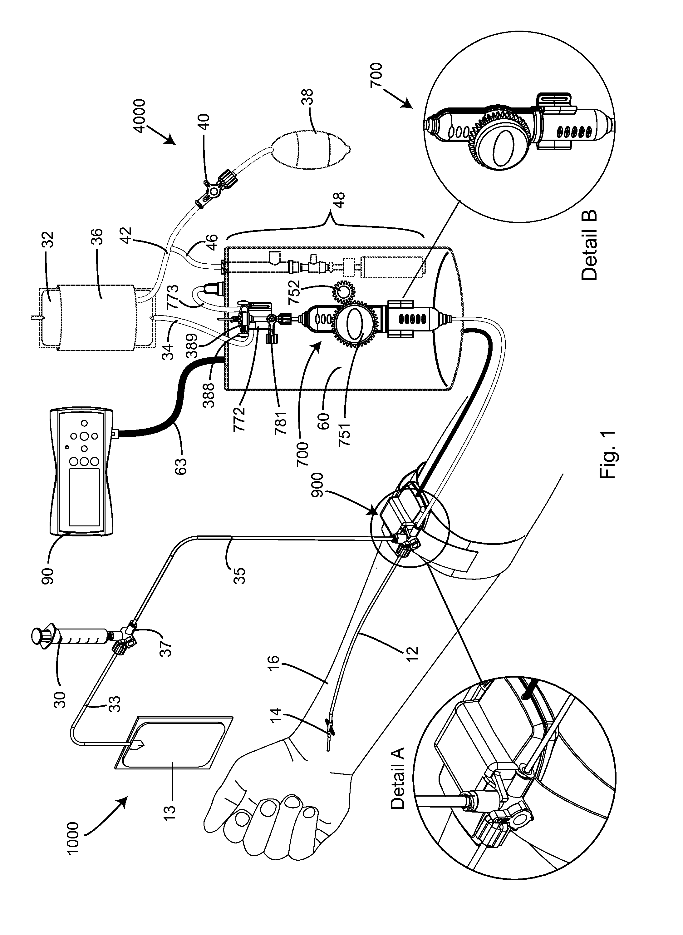 Syringe enabled for aspirating blood into a sampling site in a closed manner and method