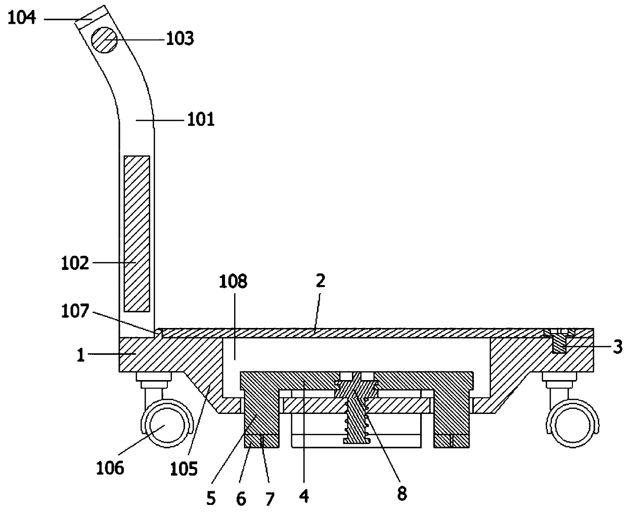 Dedicated cargo transport device for staff use